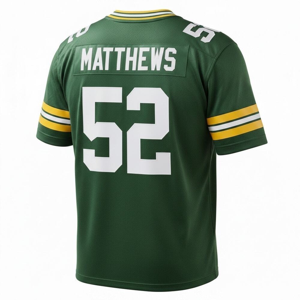 NWT Reebok Jersey Mens XXXL/56 Green Home On Field Bay Packers Matthews Vintage